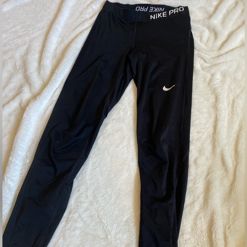 Nike black womens stretch pants
